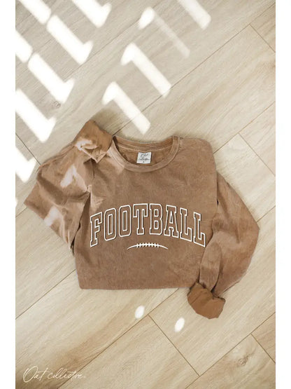 Football Puff Long Sleeve Graphic