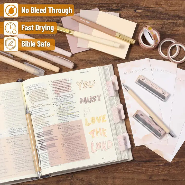 Golden Blush Bible Journaling Kit for Women
