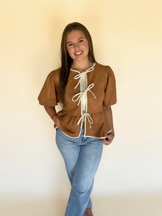 Kaiva Peplum Suede Jacket