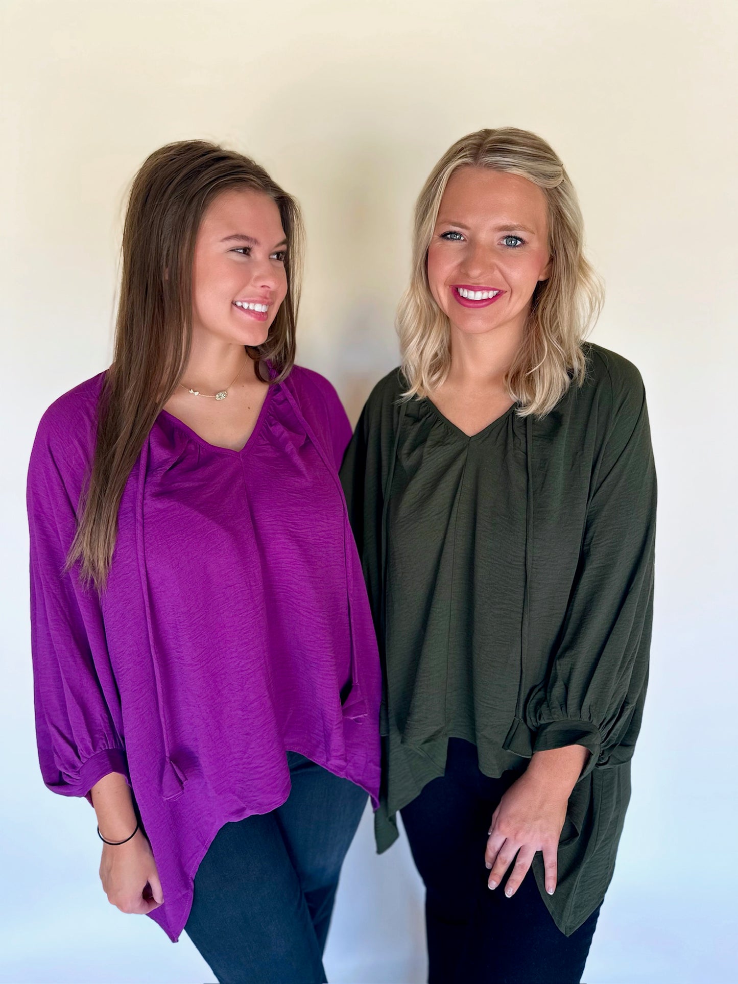 Galyn Handkerchief Hem Blouse