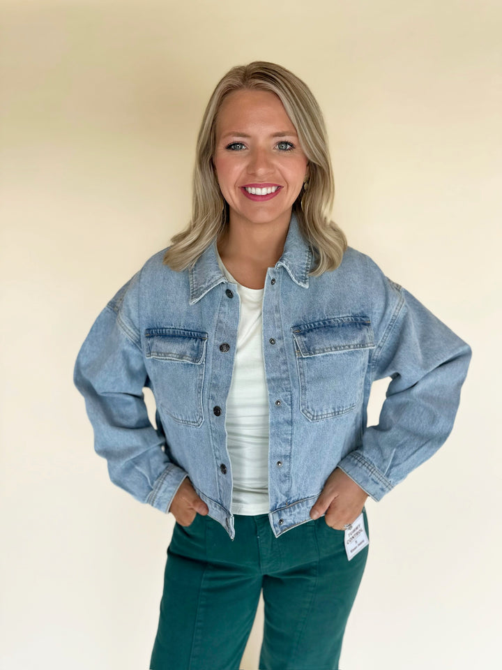 Quira Cropped Denim Jacket