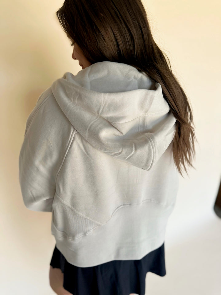 Half-Zip Scuba Oversized Hoodie