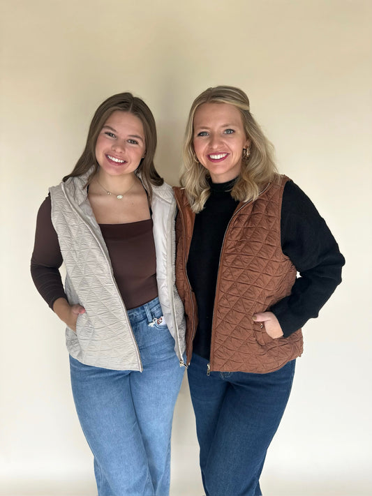 Erysa Quilted Knit Vest