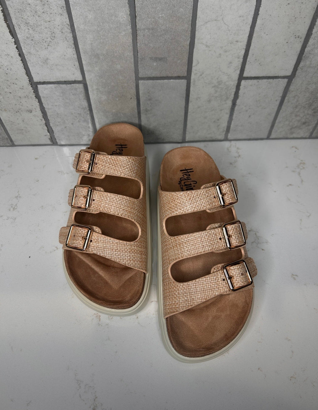 Raffia Threes Company Sandal