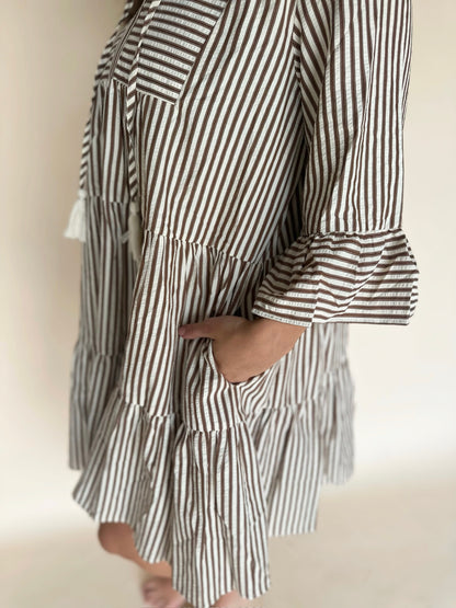 Brisa Striped Baby Doll Dress