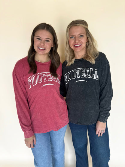 Football Puff Long Sleeve Graphic