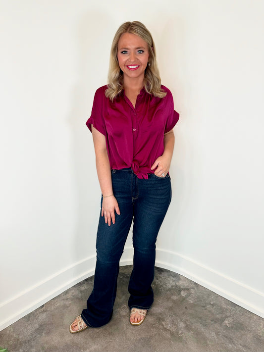 Kaia Collare Button Up Top