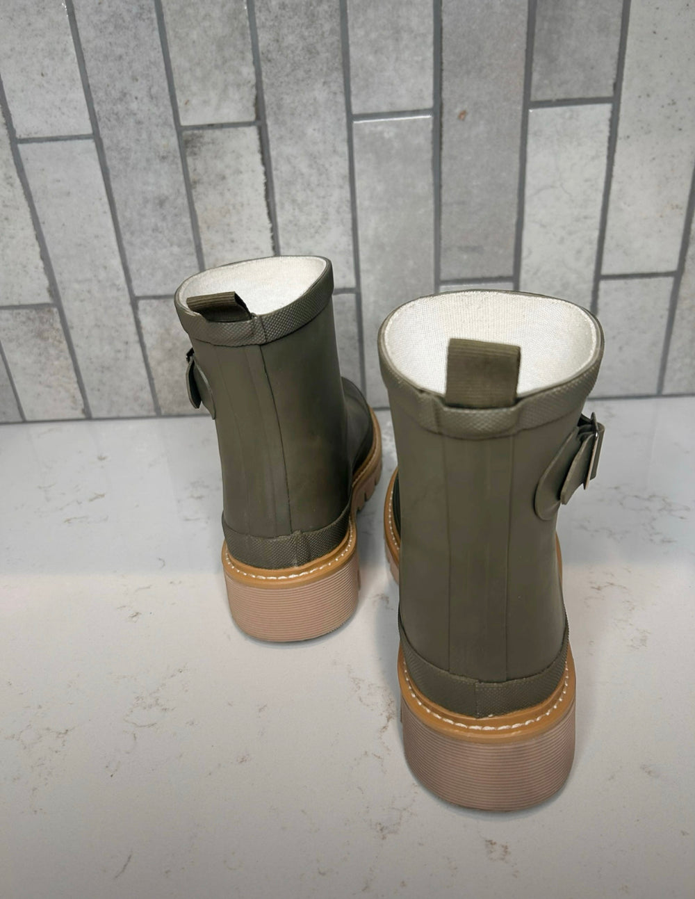 Drip Green Rainboot