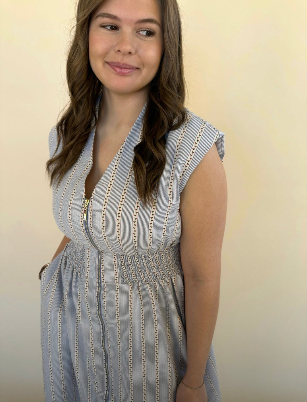 Hallie Sleeveless Denim Dress