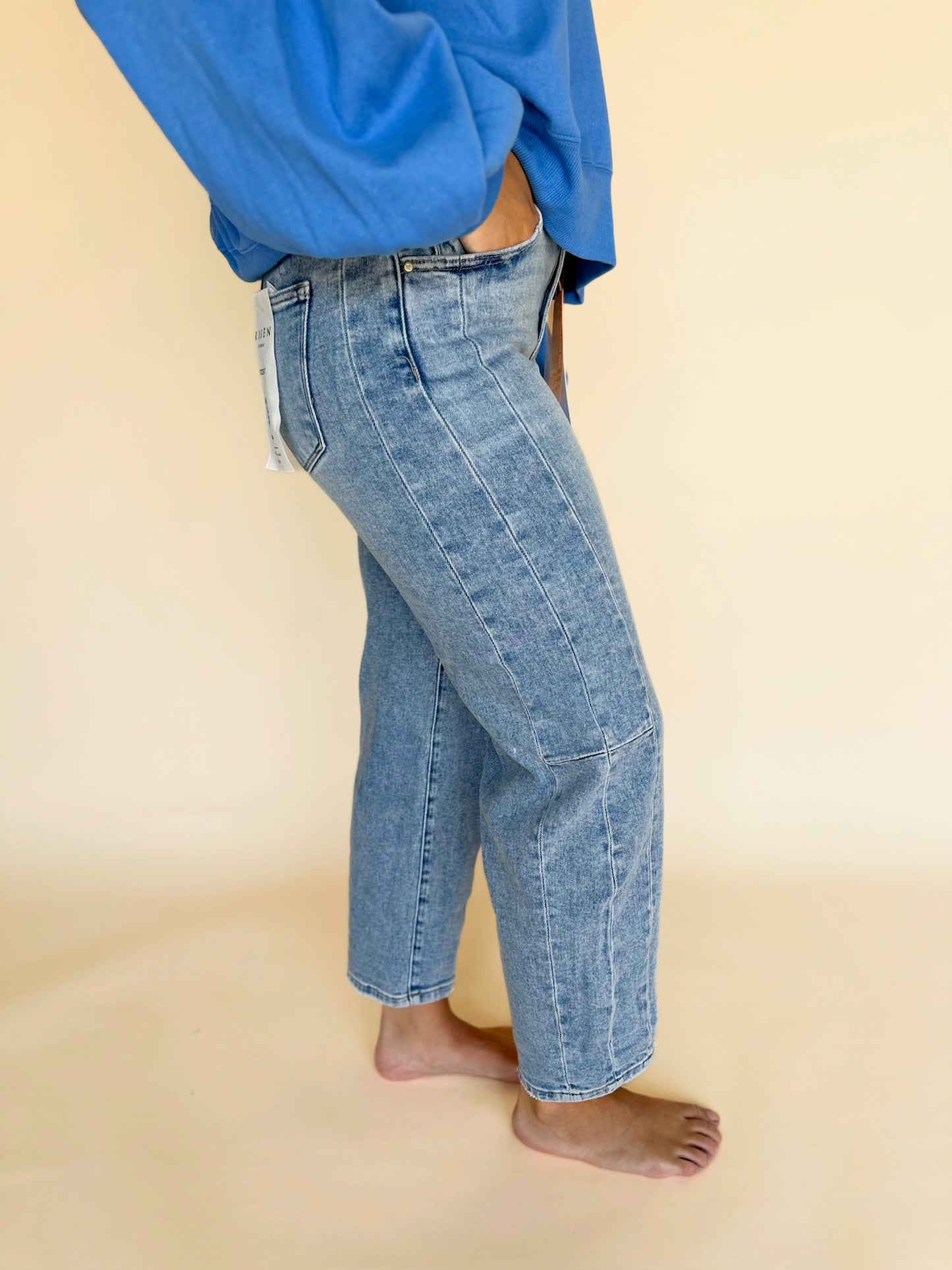 Alira High Rise Barrel Jeans