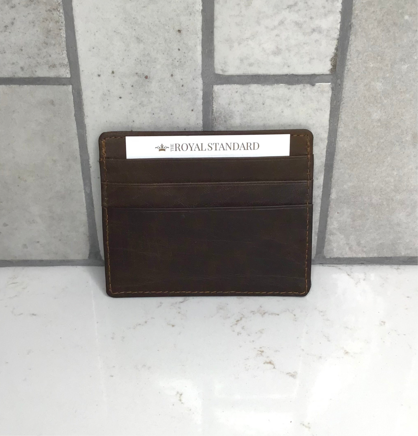 Leather Embossed Slim Wallet