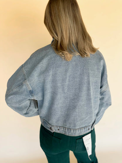 Quira Cropped Denim Jacket