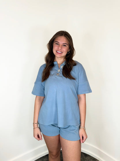 Weekend Brushed Ribbed Short Set