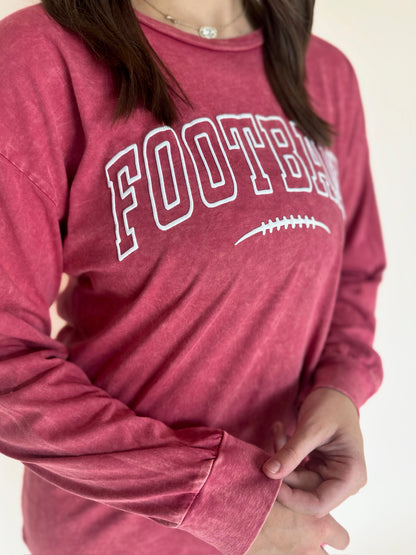 Football Puff Long Sleeve Graphic