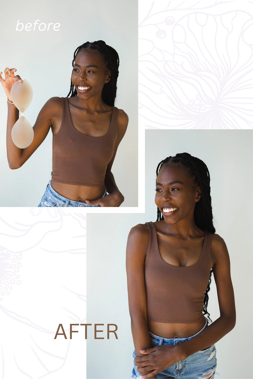 Adhesive Stick-On Bra + Silicone Travel Case