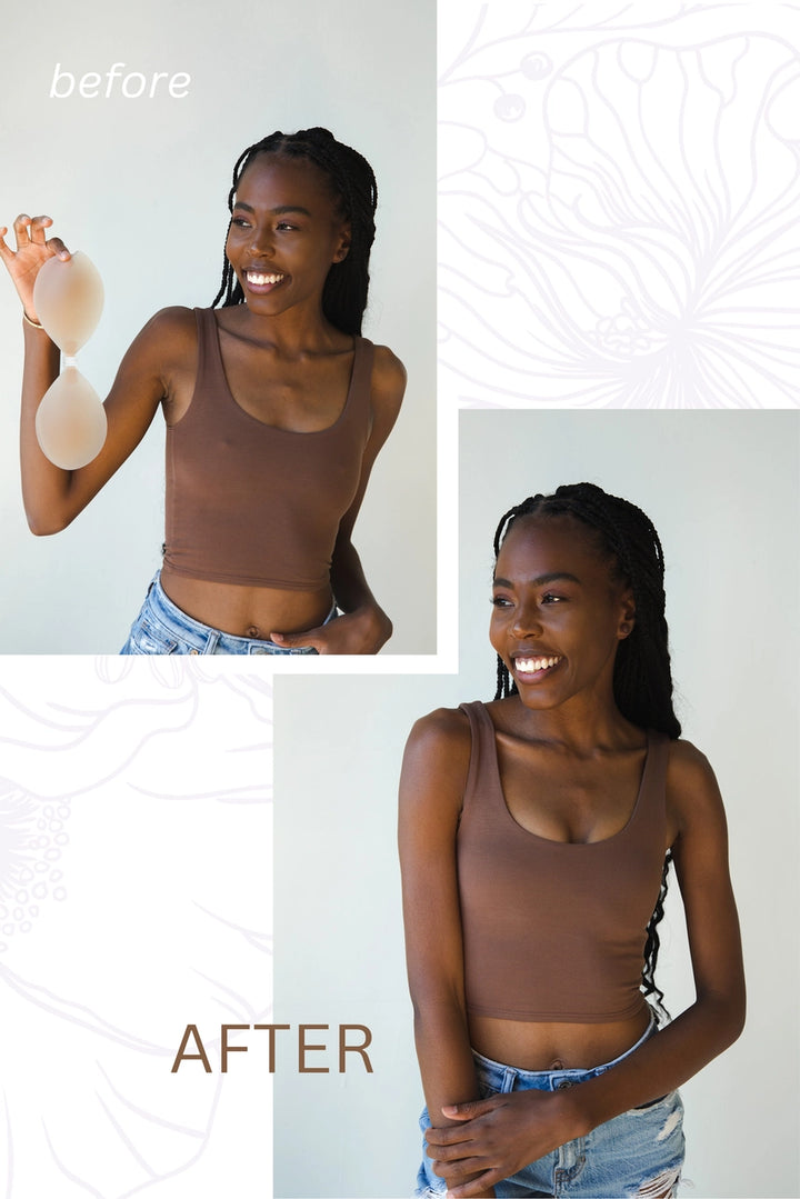 Adhesive Stick-On Bra + Silicone Travel Case