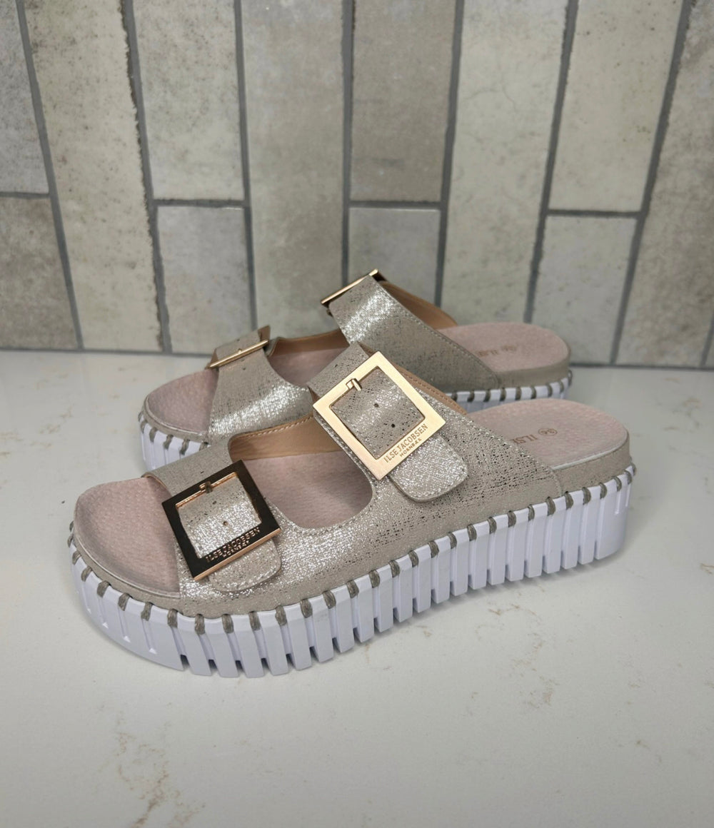 Ilse Jacobsen Atelier Buckle Platform Slide
