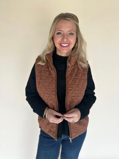 Erysa Quilted Knit Vest