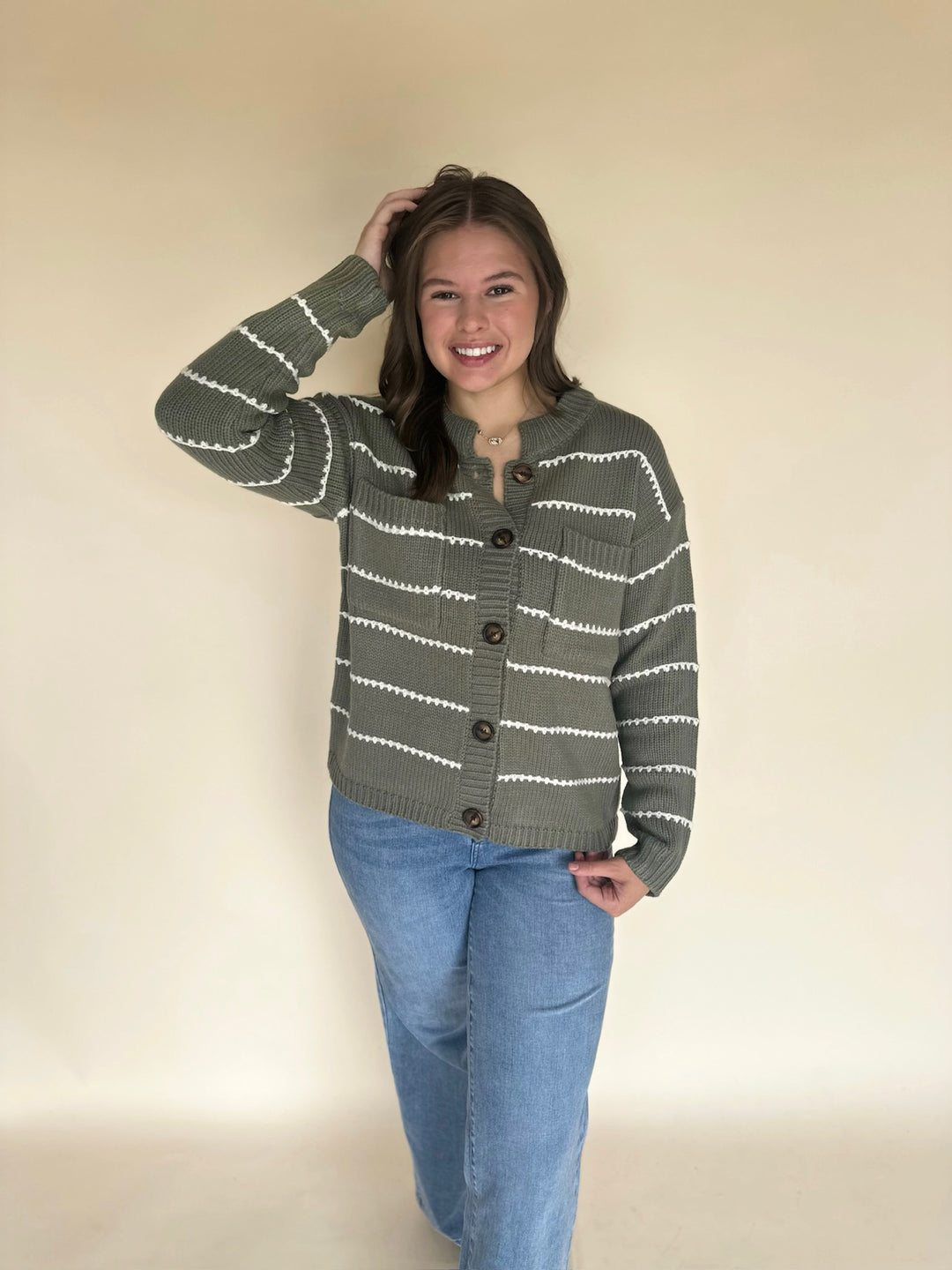 Griselle Chest Pockets Swater Jacket