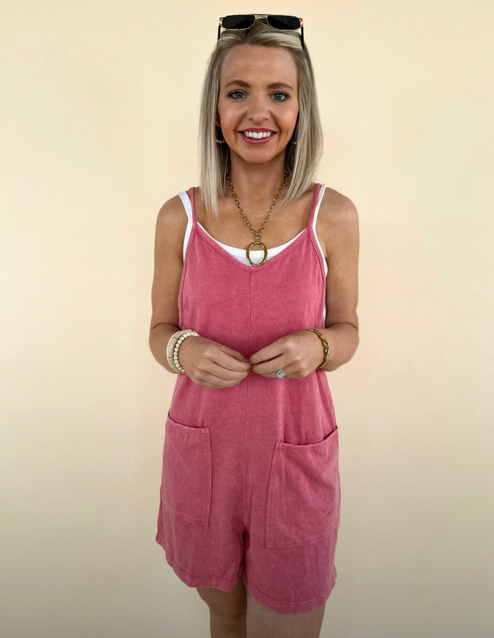 Emberly Mineral Washed Romper