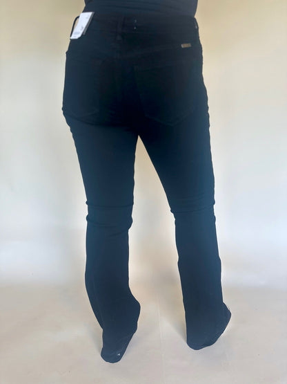 Mid Rise Black Flare Jeans