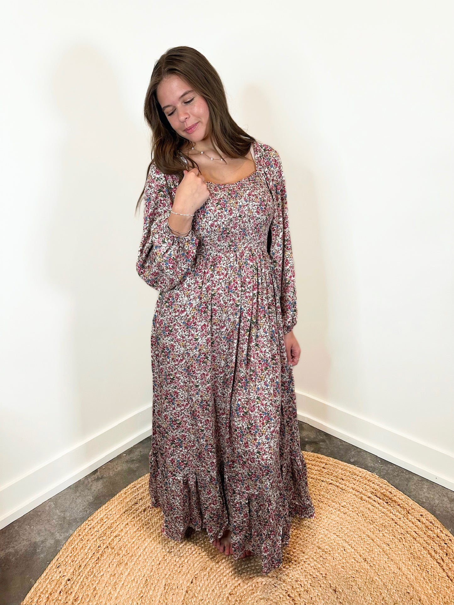 Romantic Sweetheart Smocked Maxi Flying Dress