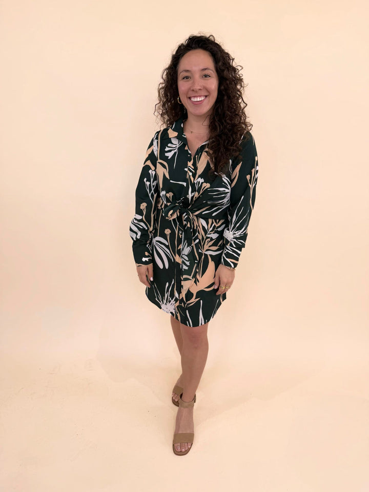 Zivah Satin Print Dress