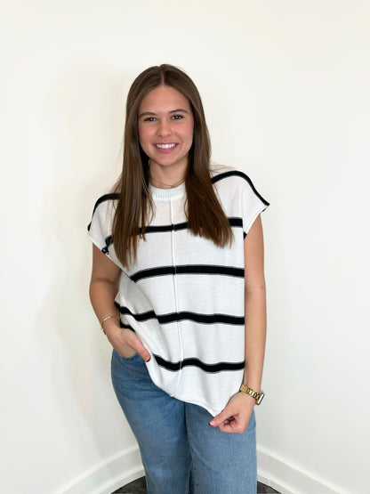 Chloe Striped Sweater Tee