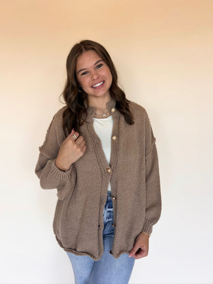 Chunky Bat-Sleeved Cardigan