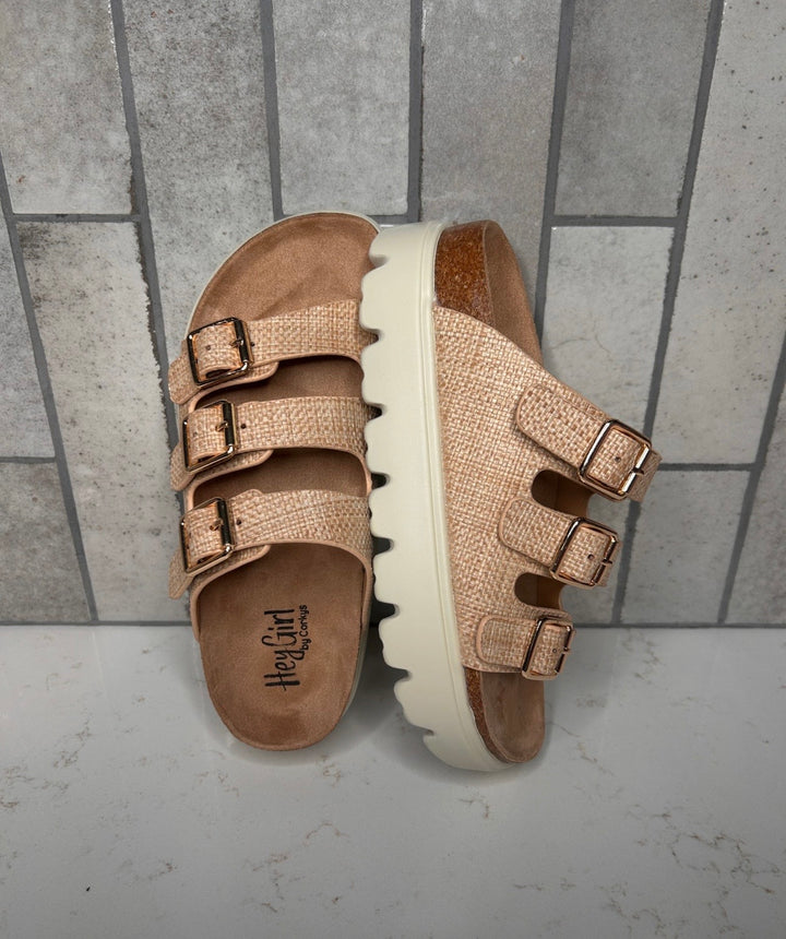 Raffia Threes Company Sandal