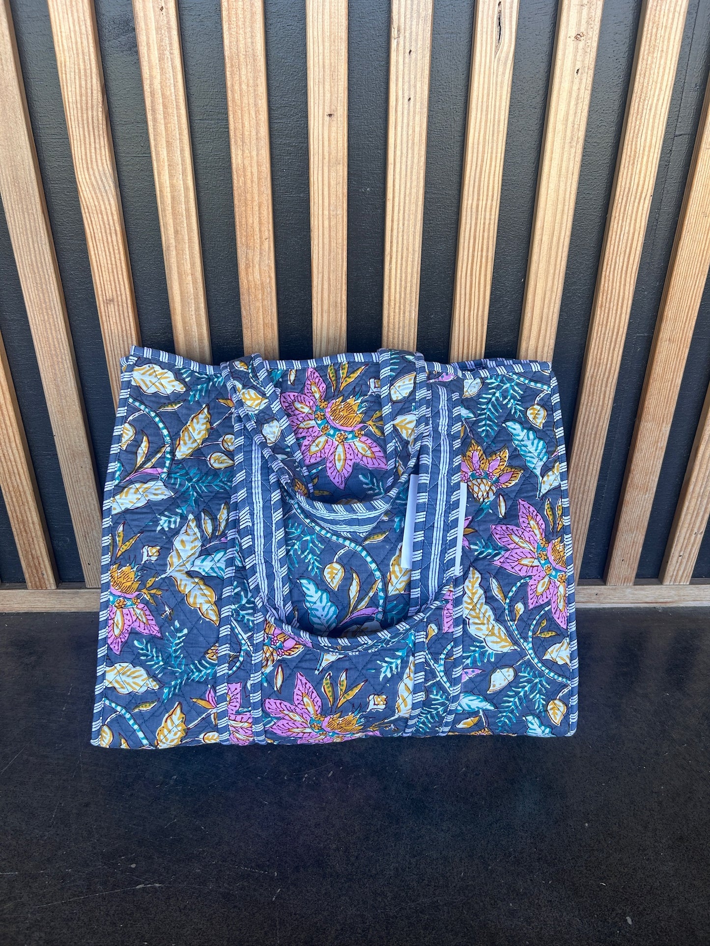 Large Quilted Tote Bag