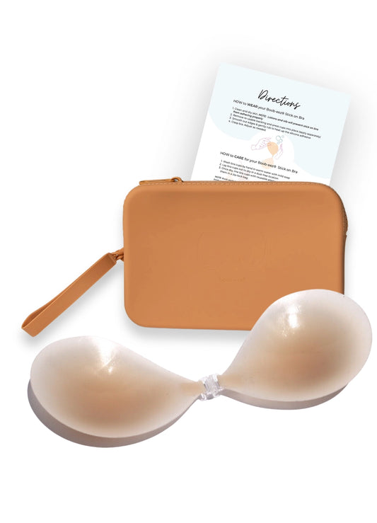 Adhesive Stick-On Bra + Silicone Travel Case
