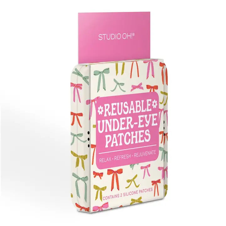 Reusable under eye patches bow print case