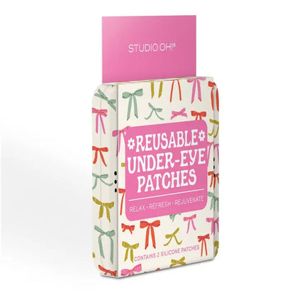 Reusable under eye patches bow print case