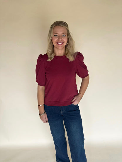 Zyla Puff Sleeve Sweatshirt