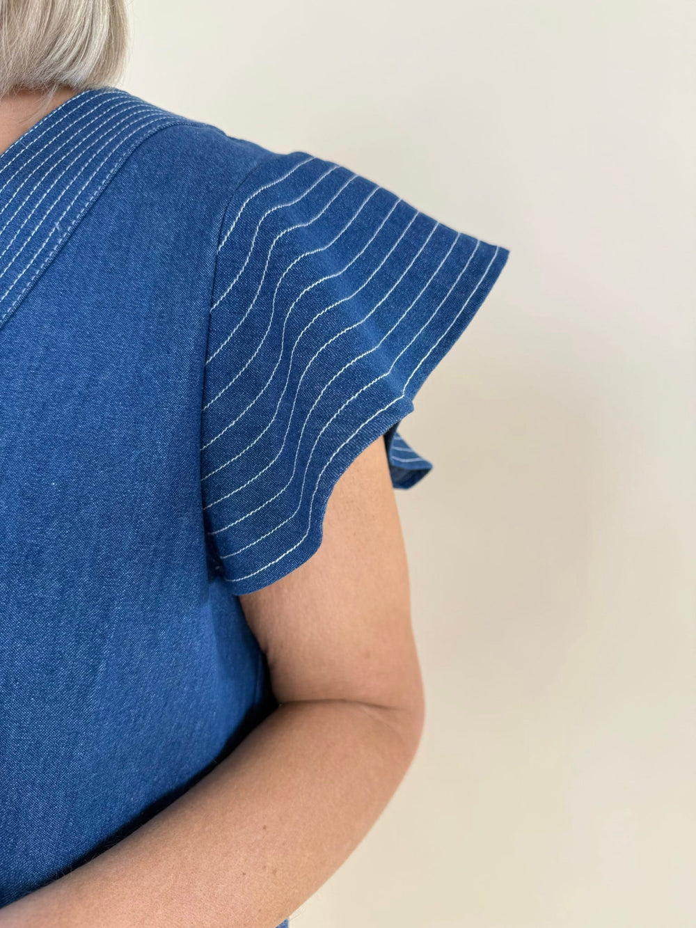 Noemi V-neck Denim Top