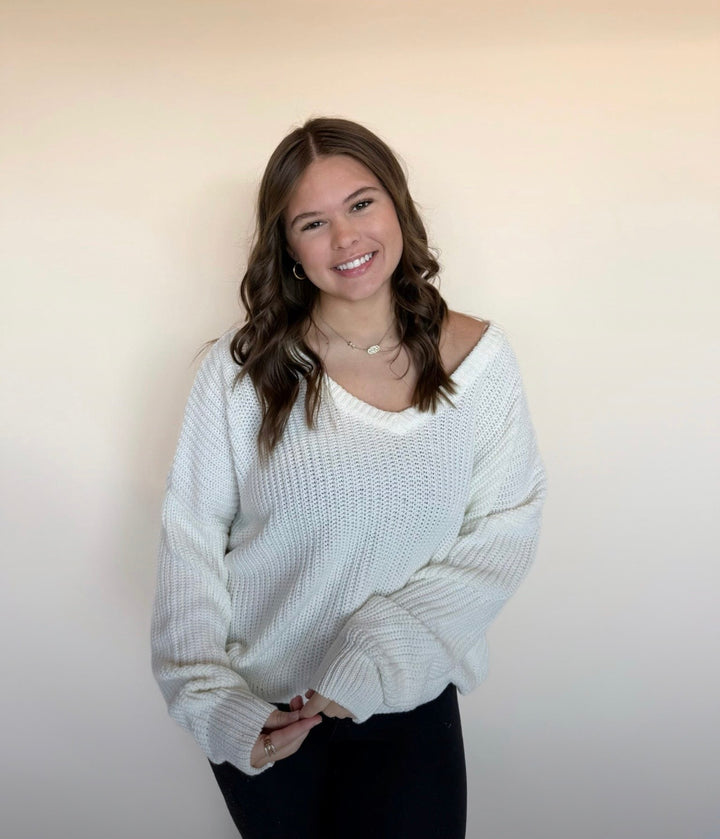 Keilani Oversized V-Neck Sweater