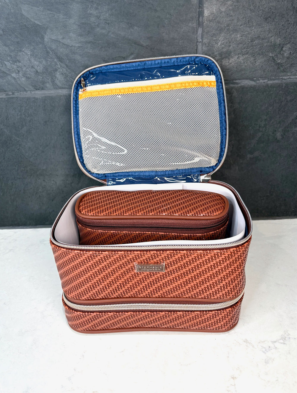 Rosewood Cognac Jenny Train Case