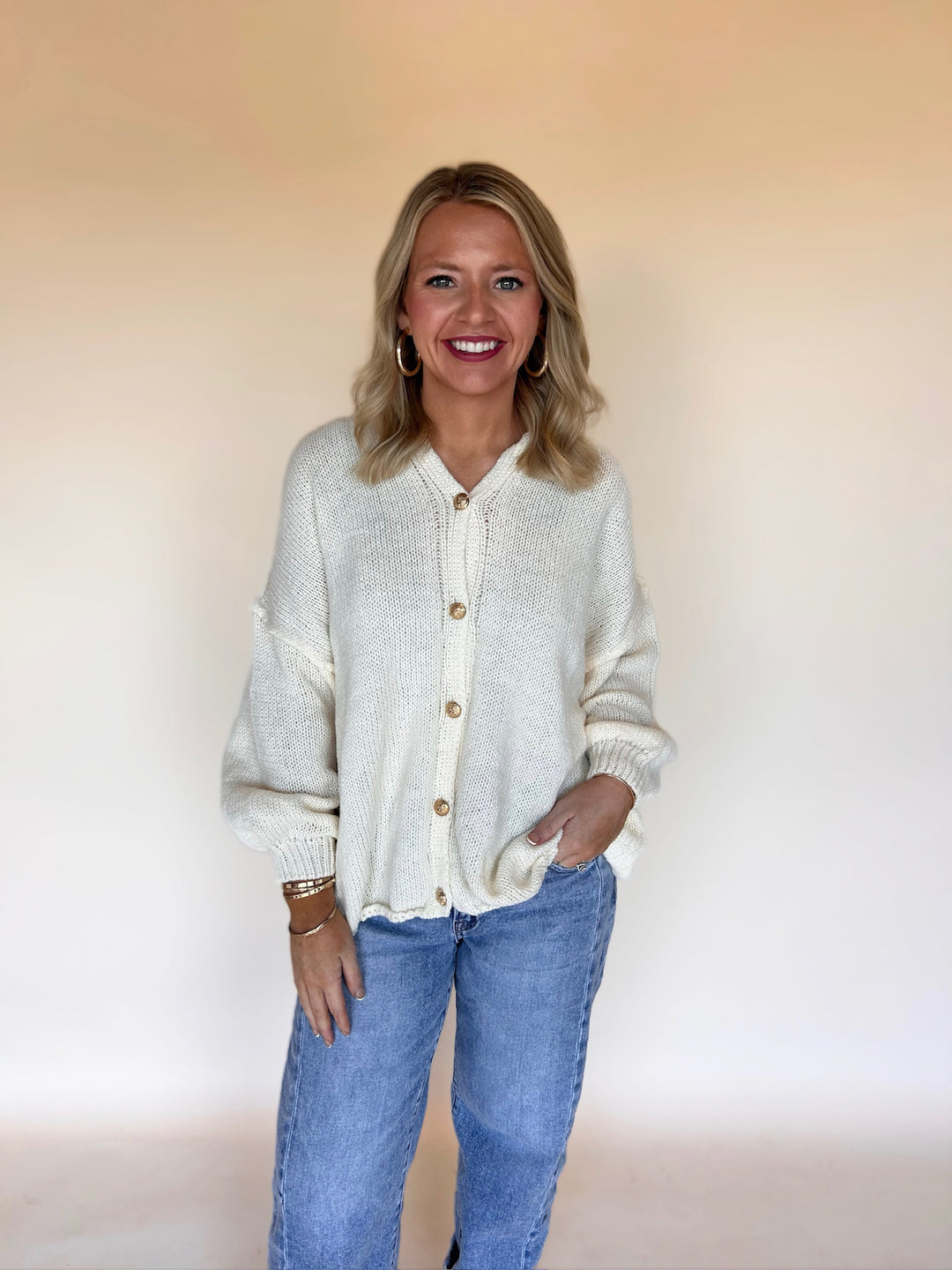 Chunky Bat-Sleeved Cardigan