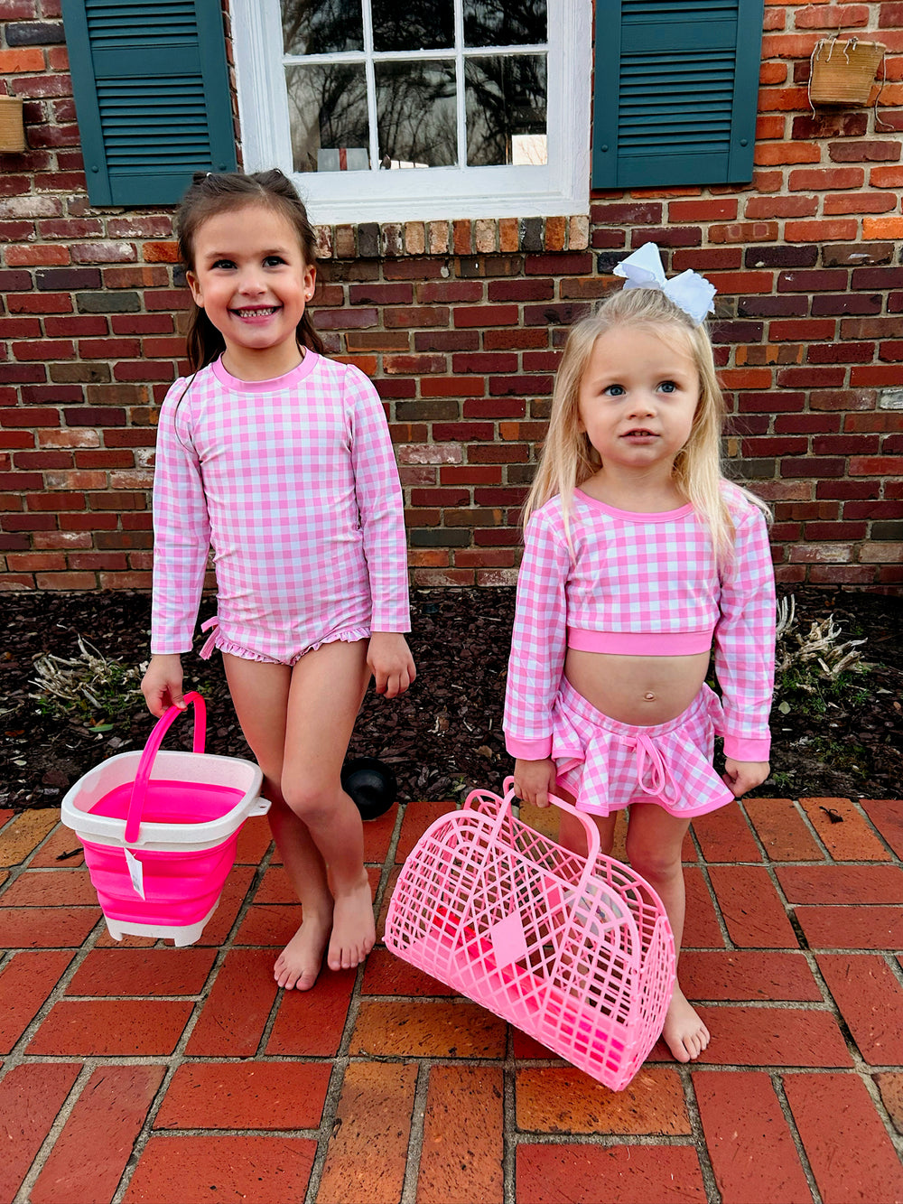 Pink Gingham Skirt Bikini