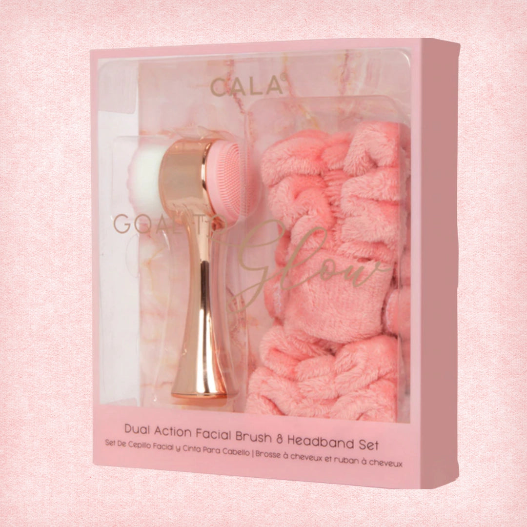 Cala Goal To Glow Dual Action Facial Brush & Headband Set