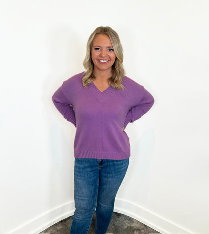 Amelia Knit V-Neck Pullover