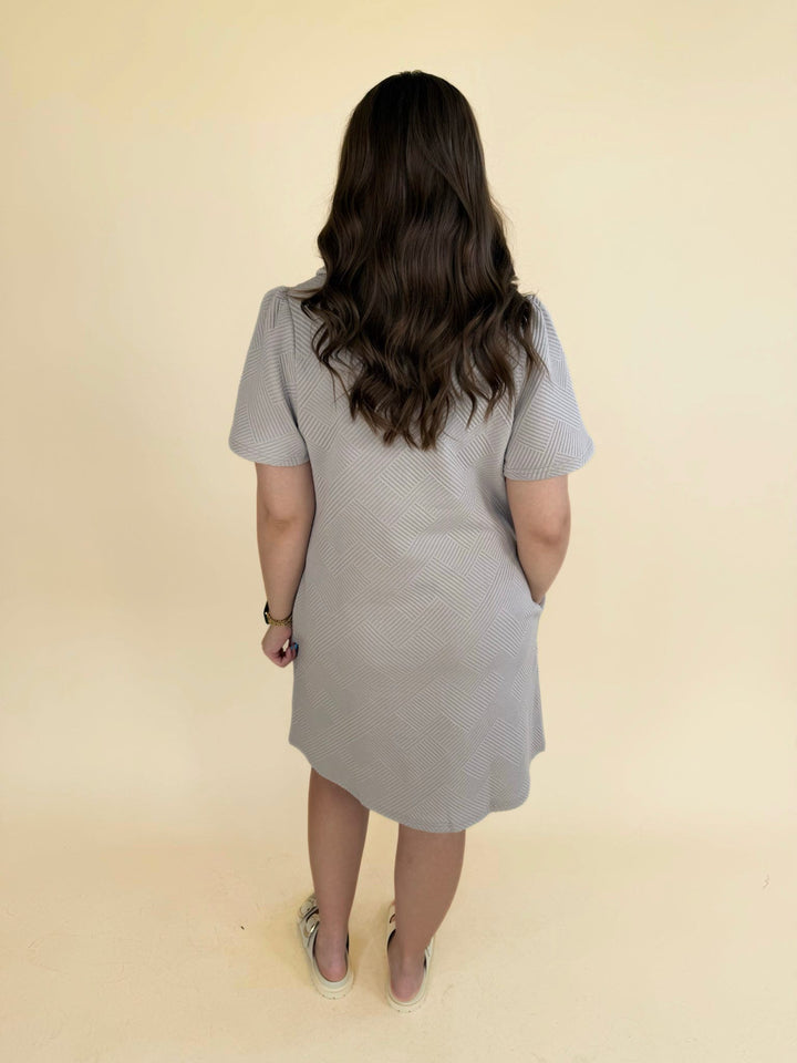Arlette Collared Textured Dress