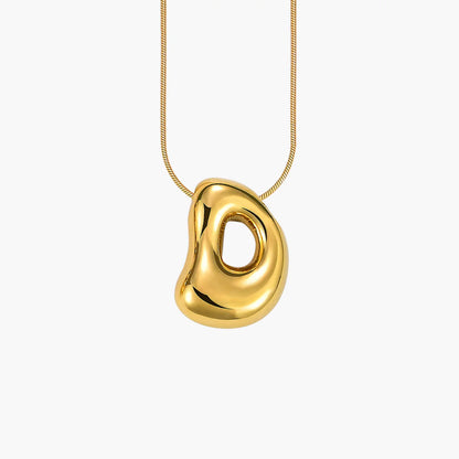 Golden Glow Bubble Letter Necklace