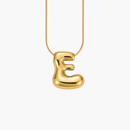 Golden Glow Bubble Letter Necklace