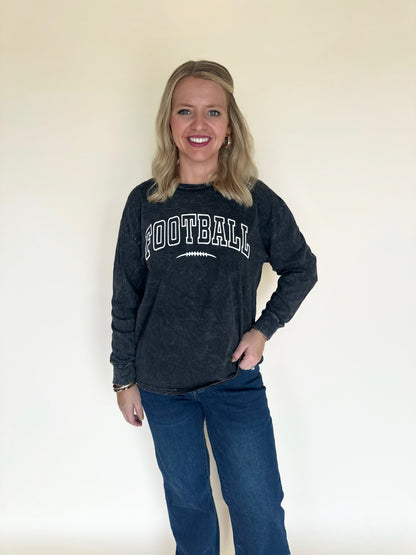 Football Puff Long Sleeve Graphic