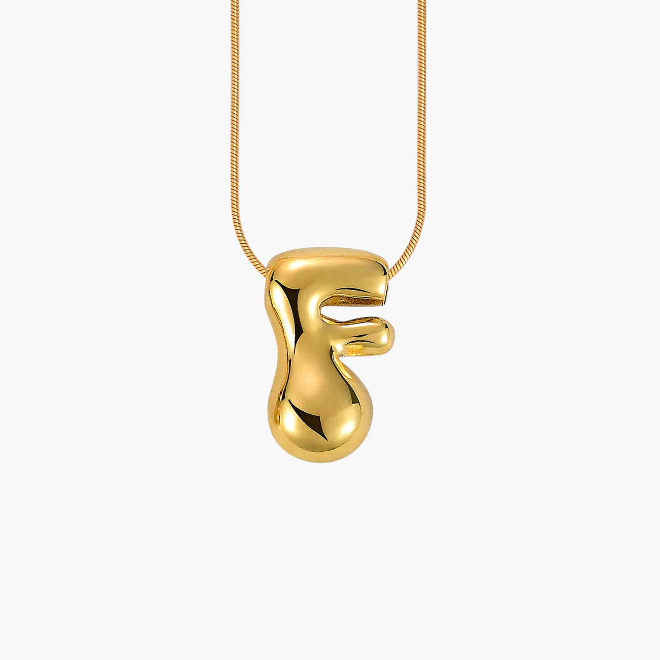 Golden Glow Bubble Letter Necklace