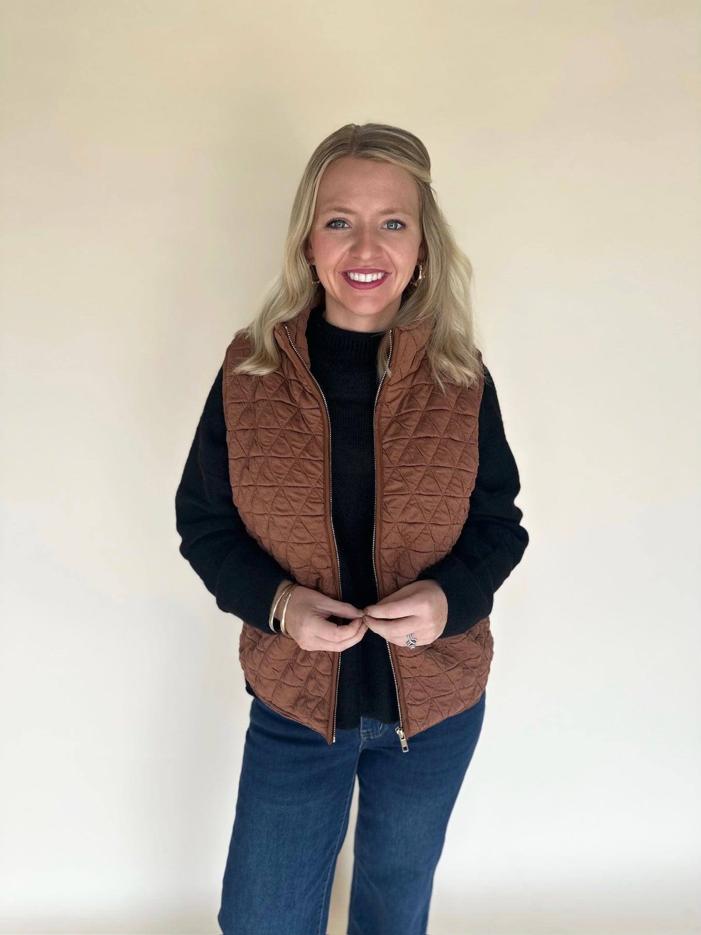 Erysa Quilted Knit Vest
