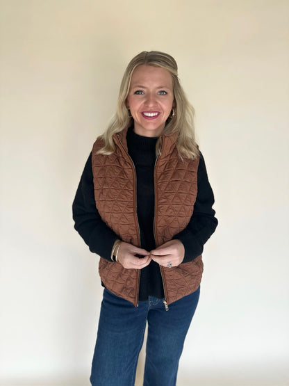 Erysa Quilted Knit Vest