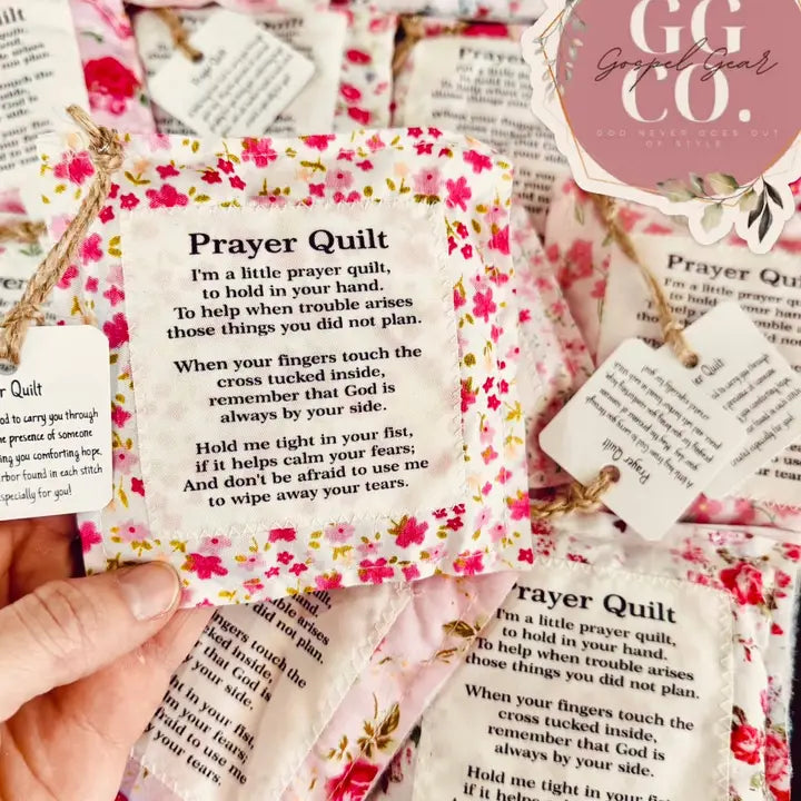 Floral Pink Pocket Prayer Quilt